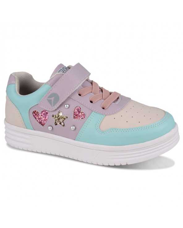 Tenis choclo para Niña Dominiq Mod. 2447 Corazones y Estrella