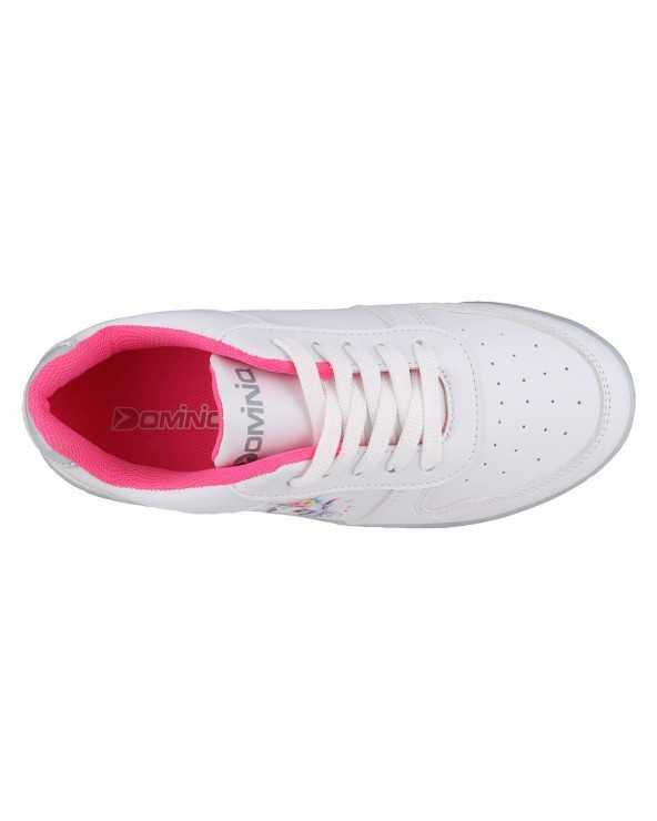 Tenis casual con luces led Niña Dominiq Mod. 2459 Estampado Unicornio