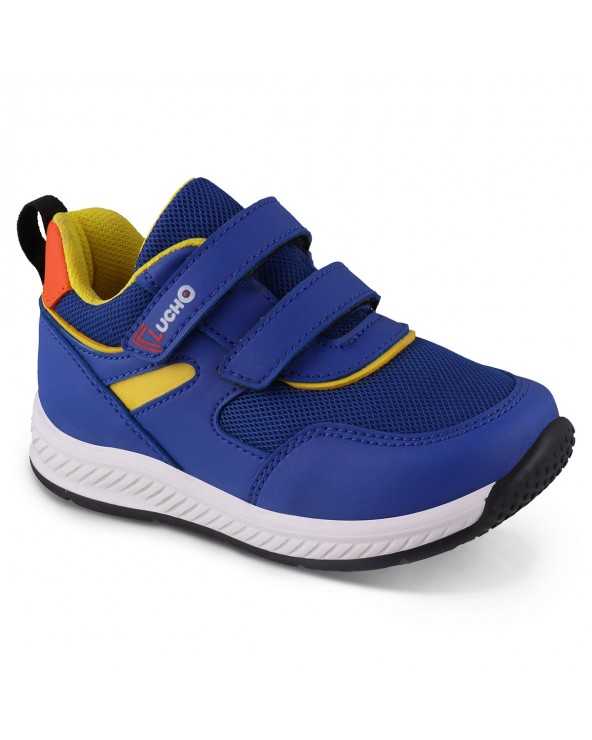 Tenis para Bebe Niño marca Lucho Mod. 2094 abrochado con velcro