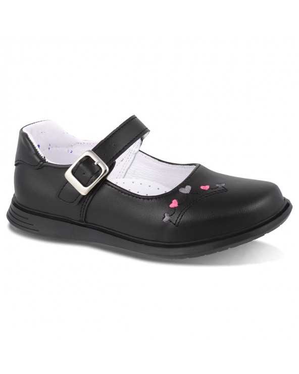 Zapato Escolar Casual Niña Dominiq Mod. 2293 Corona y Corazones
