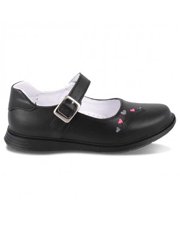 Zapato Escolar Casual Niña Dominiq Mod. 2293 Corona y Corazones