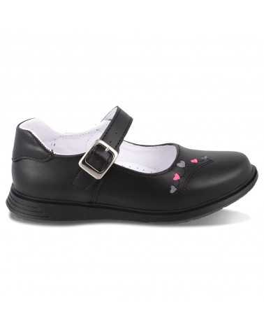 Zapato Escolar Casual Niña Dominiq Mod. 2293 Corona y Corazones