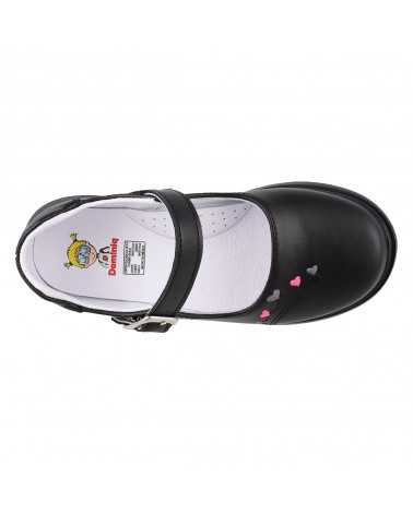Zapato Escolar Casual Niña Dominiq Mod. 2293 Corona y Corazones