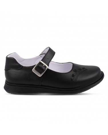 Zapato Escolar Casual Niña Dominiq Mod. 2293 Corona y Corazones