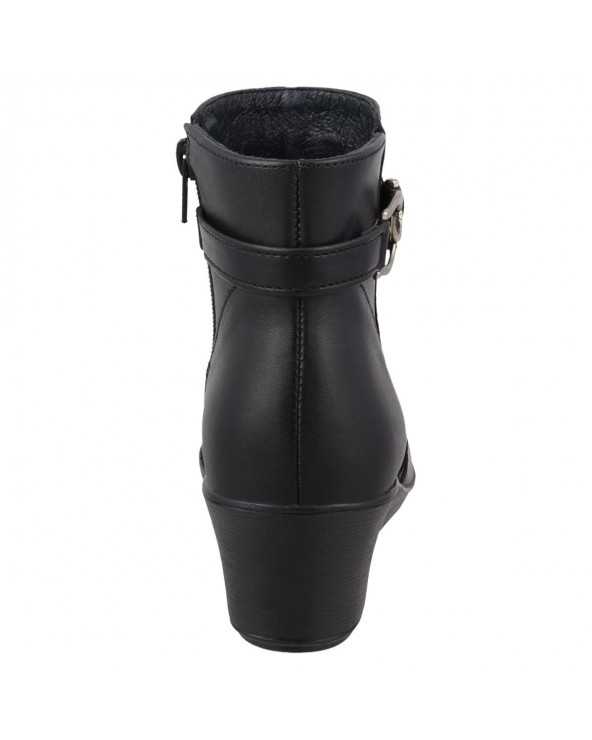 Botín de piel Dama Lady Dominiq 2374 Tacón corrido - Cómodo y Elegante