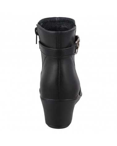 Botín de piel Dama Lady Dominiq 2374 Tacón corrido - Cómodo y Elegante