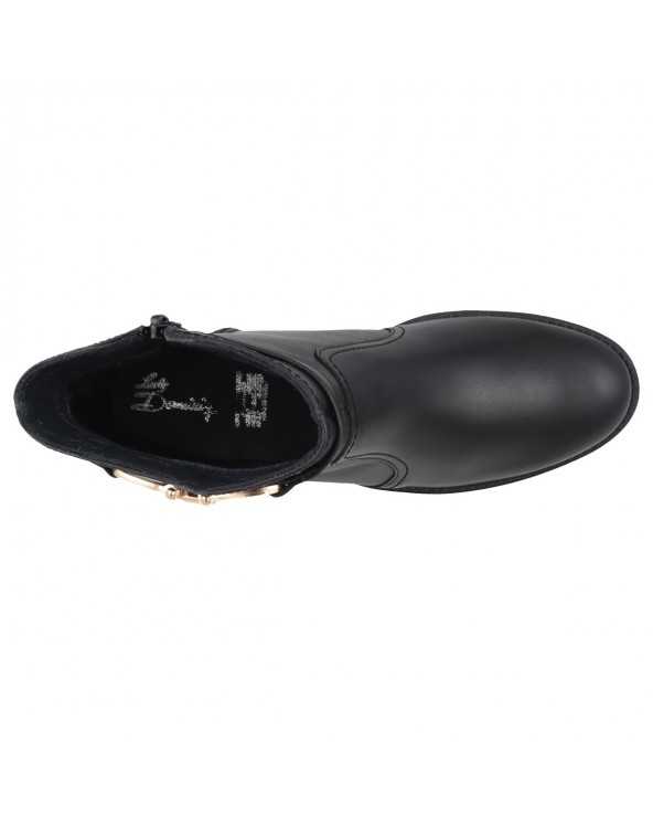 Botín corto de Piel para Dama Lady Dominiq Mod. 2355 Elegante Herraje