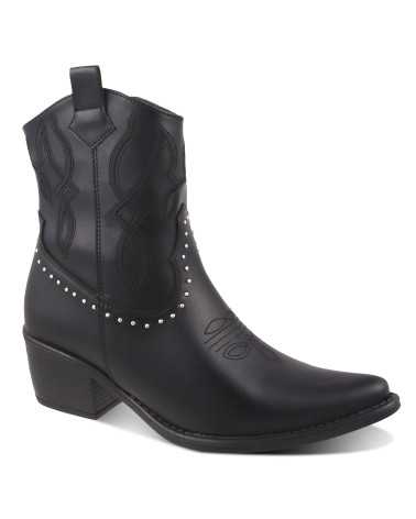 Bota vaquera Dama Dominiq Modelo 1161 Bordado y Estoperoles