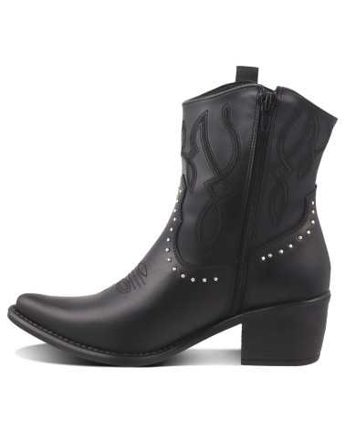 Bota vaquera Dama Dominiq Modelo 1161 Bordado y Estoperoles