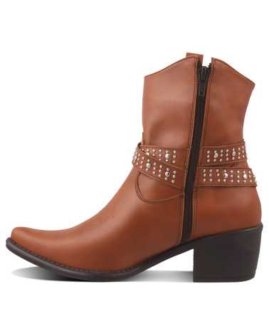 Bota vaquera Dama Dominiq Modelo 1162 Hebilla y Estoperoles