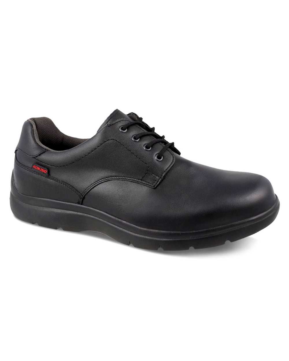 Zapato De Piel Para Hombre Rokino 9346 Acojinado Y Ligero