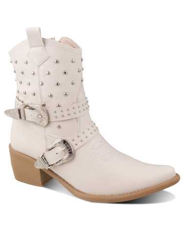 Bota vaquera Dama Dominiq Modelo 1164 Hebilla y Estoperoles