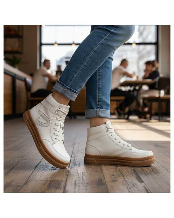Tenis Casual Urbano para Dama Dominiq 2303 Diseño Bota Tenis Casual Urbano para Dama Dominiq 2303 Diseño Bota