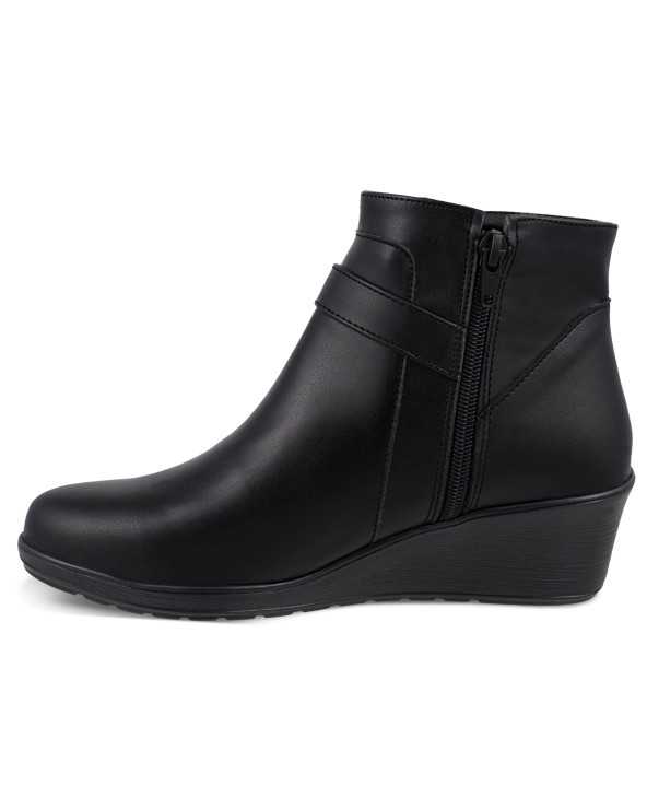 Botín Elegante Dama Nick & Wick 4435 Tacón corrido con Hebilla