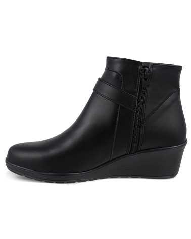 Botín Elegante Dama Nick & Wick 4435 Tacón corrido con Hebilla