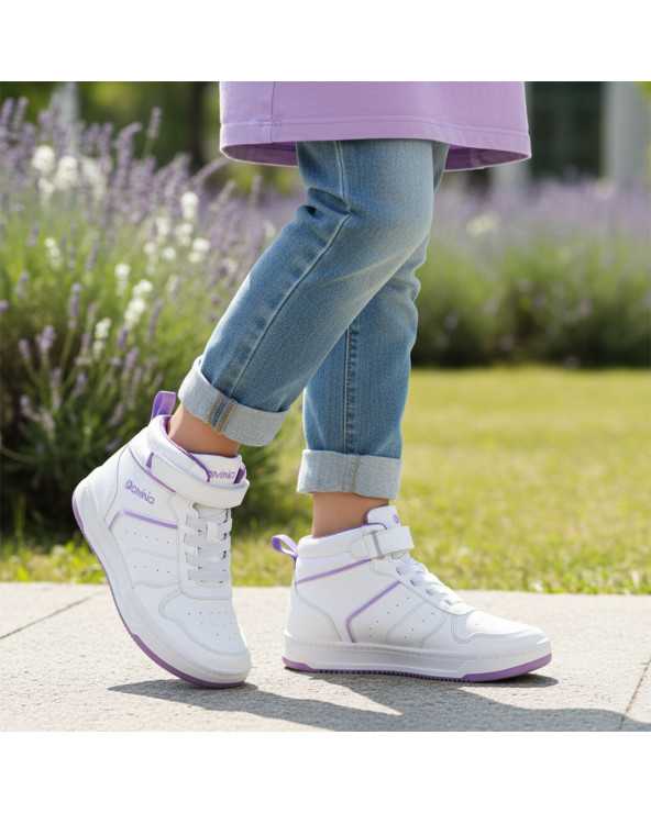 Tenis Casual tipo Bota Niña-Niño Dominiq 2972 Abrochado fácil