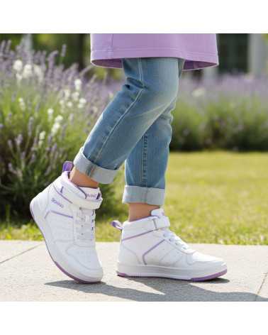 Tenis Casual tipo Bota Niña-Niño Dominiq 2972 Abrochado fácil