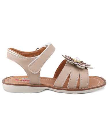 Sandalia Huarache para Niña Dominiq 320 con Flor y Velcro
