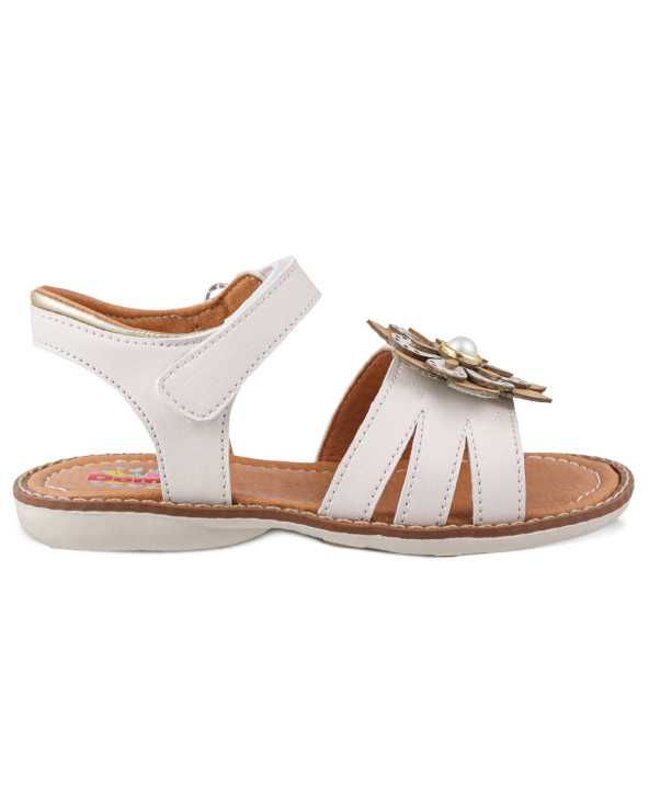Sandalia Huarache para Niña Dominiq 320 con Flor y Velcro