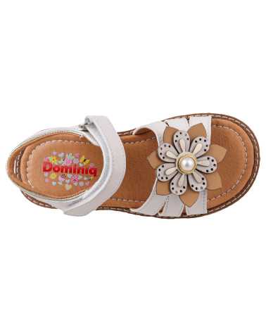 Sandalia Huarache para Niña Dominiq 320 con Flor y Velcro