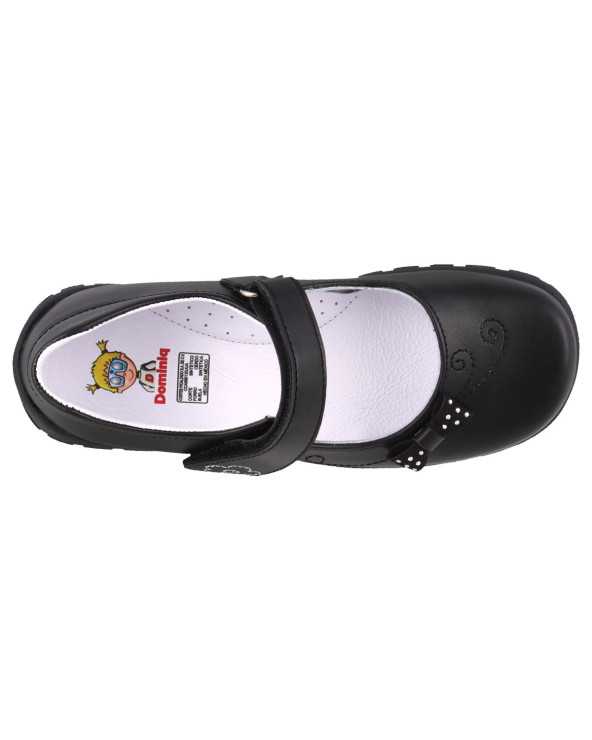 Zapato escolar para Niña Dominiq Mod. 301 con Moño y bordado