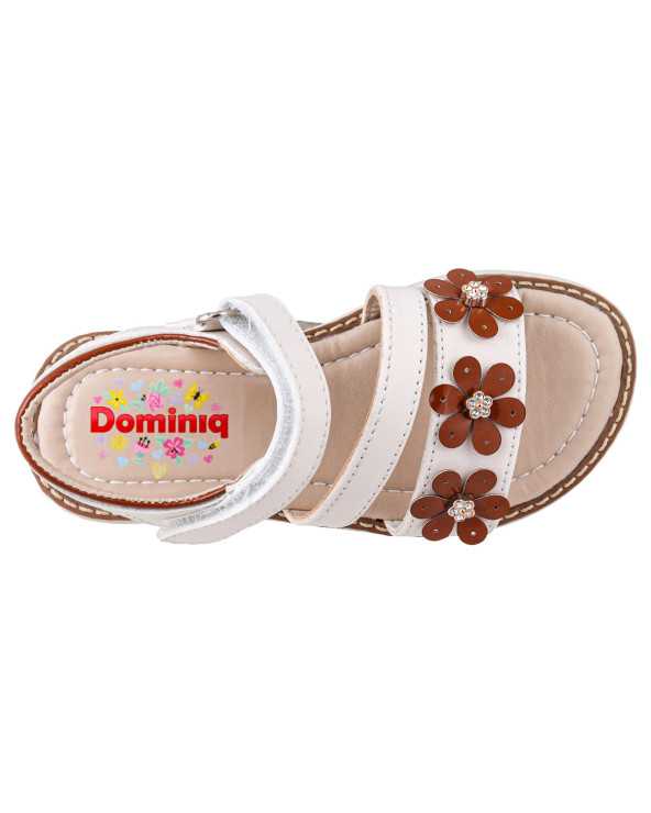 Sandalia Huarache Niña Dominiq 7081 Flores y velcro