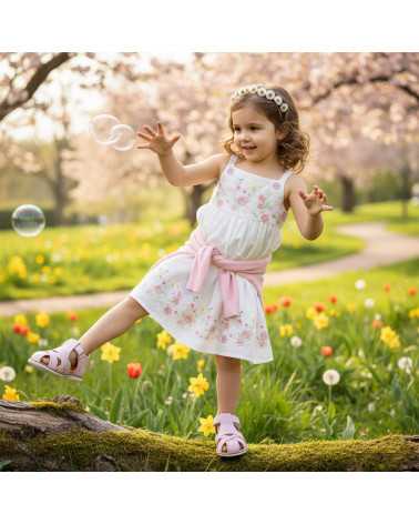 Sandalia Huarache para Niña Dominiq 7093 punta cerrada