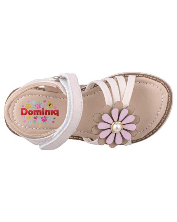 Sandalia Huarache Niña Dominiq 7082 Flor y velcro