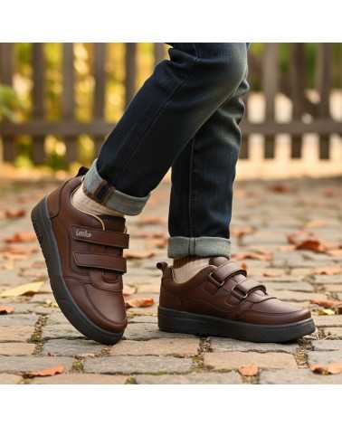 Zapato Escolar Casual para Niño Marca Lucho Mod. 131 choclo