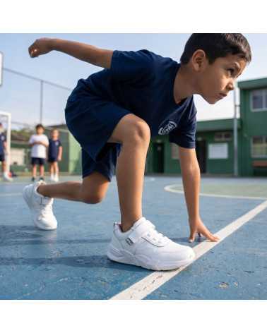 Tenis Deportivo Escolar de Piel para Niño Rokino 3439