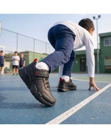 Tenis Deportivo Escolar de Piel para Niño Rokino 3439