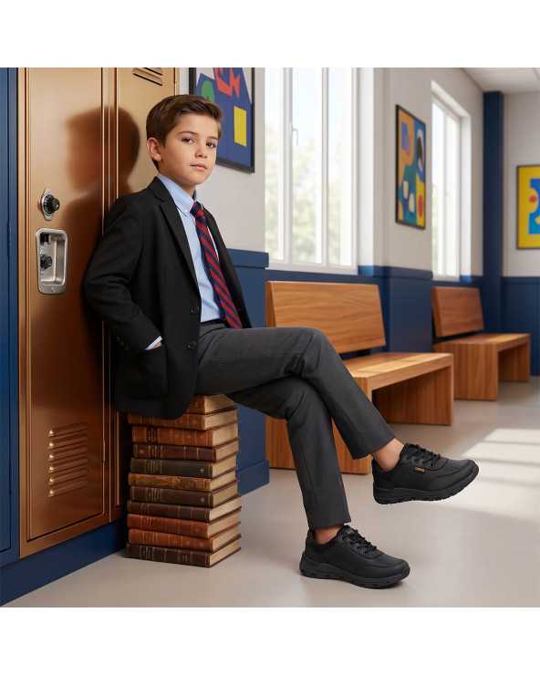 Zapato Escolar para Niño Lucho 3523 - Cómodo tipo Tenis