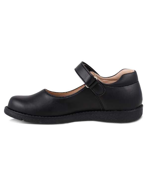 Zapato Escolar Niña Negu 104 Ajuste con Velcro y Lindo Bordado