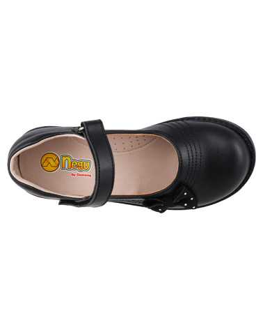 Zapato Escolar Niña Negu 105 Ajuste con Velcro y Lindo Moño
