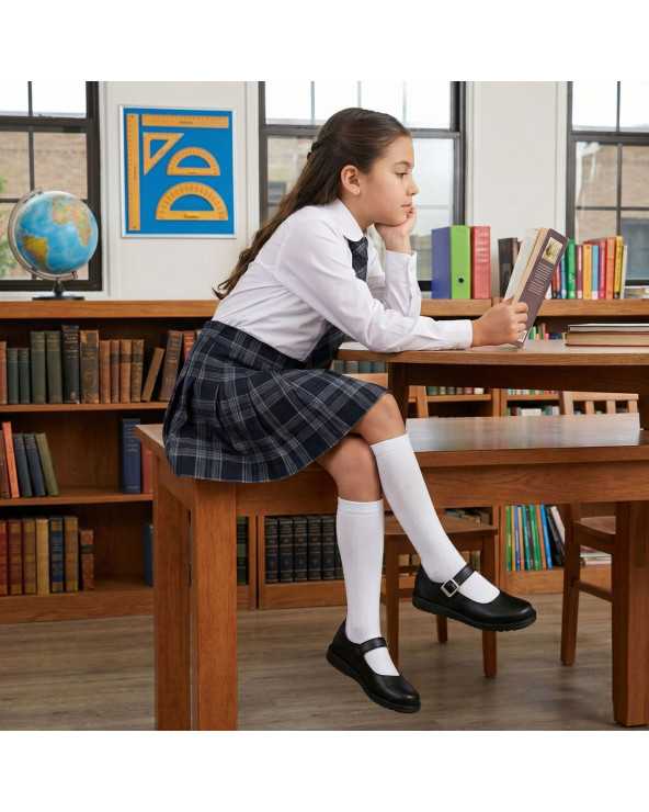 Zapato Escolar de Piel Niña y Jovencita Rokino 3631 con Arco y Hebilla