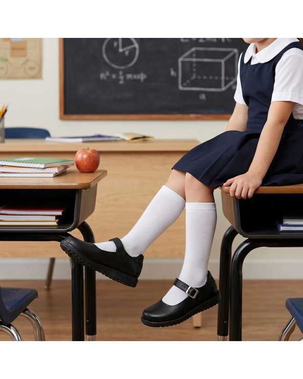 Zapato Escolar de Piel Niña y Jovencita Rokino 3631 con Arco y Hebilla