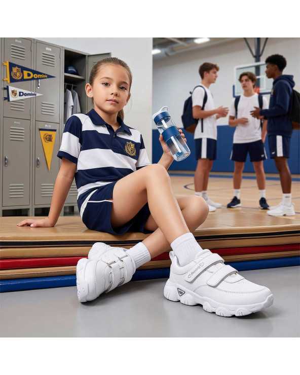 Tenis Escolar Deportivo Niña Dominiq 3602 Abrochado fácil