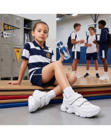 Tenis Escolar Deportivo Niña Dominiq 3602 Abrochado fácil