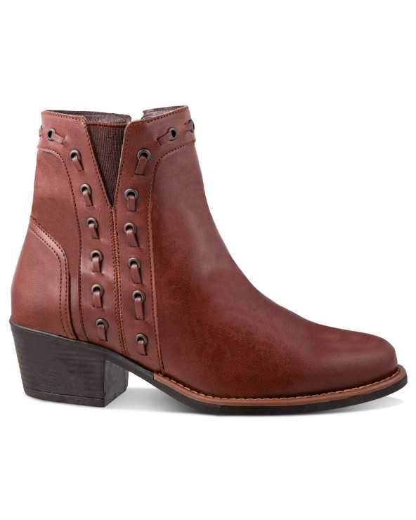 Botines Mujer Bota Vaquera Dominiq 1158 con Cierre Interior