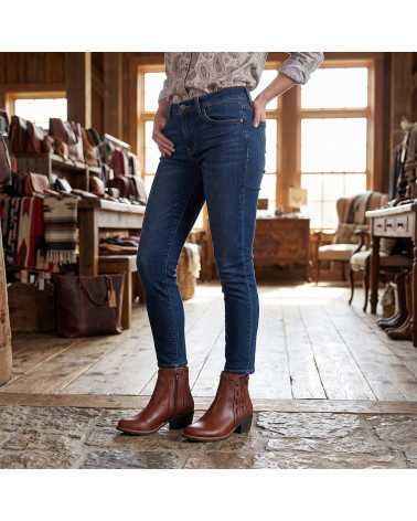 Botines Mujer Bota Vaquera Dominiq 1158 con Cierre Interior