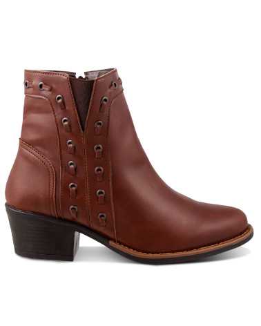 Botines Mujer Bota Vaquera Dominiq 1158 con Cierre Interior