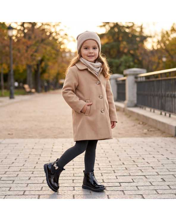 Bota Casual Niña Lucho 352 Moño Brillante Cierre Interno