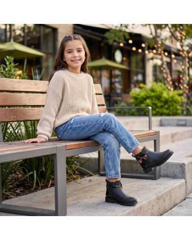 Bota para Niña Dominiq 1435 Moño Brillante Cierre Interno