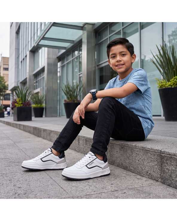 Tenis Casual Escolar para Niño y Niña Dominiq 5262 Agujeta
