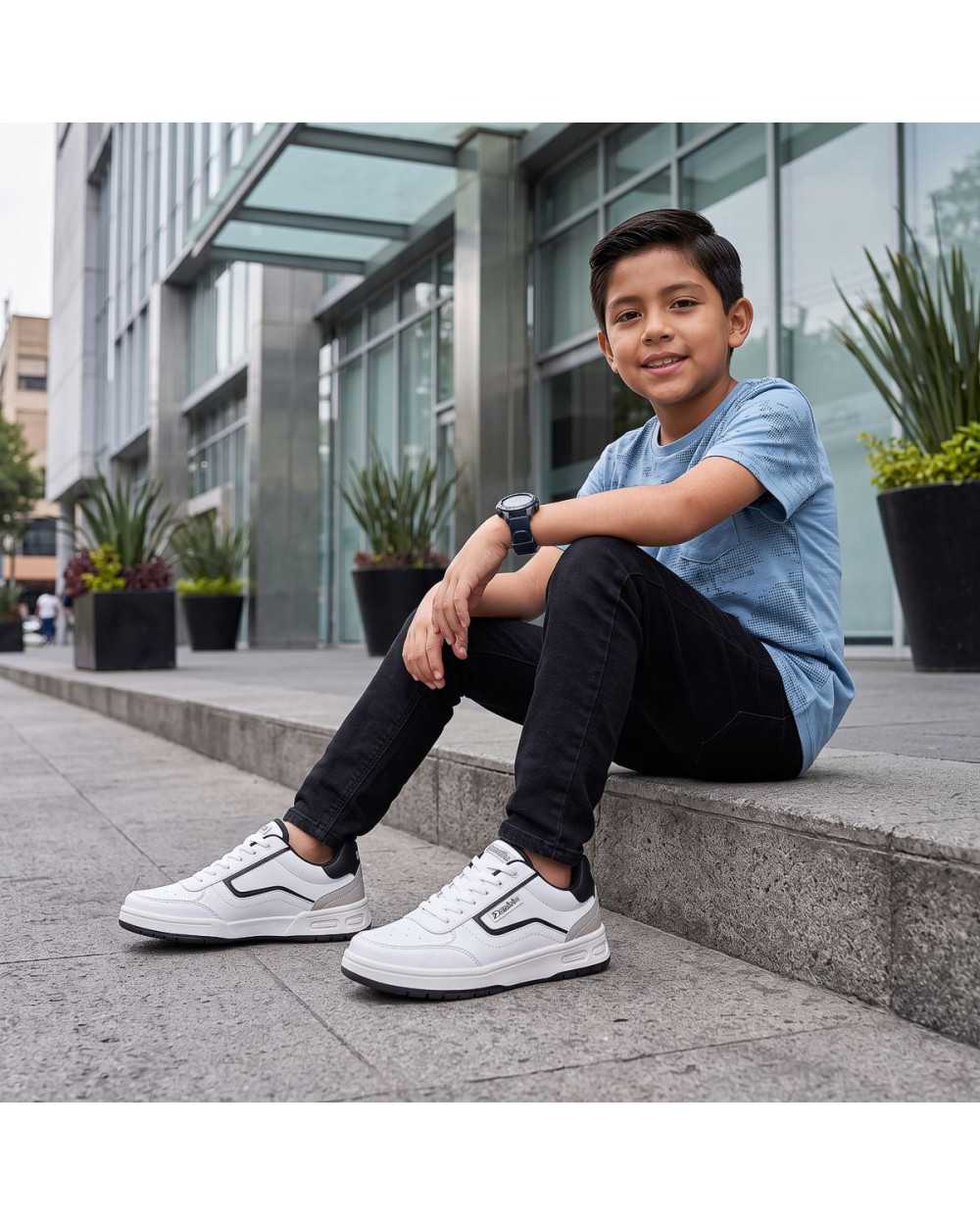 Tenis Casual Escolar para Niño y Niña Dominiq 5262 Agujeta