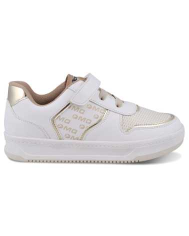 Tenis Casual Niña Dominiq 2973 Látigo velcro Detalle Dorado