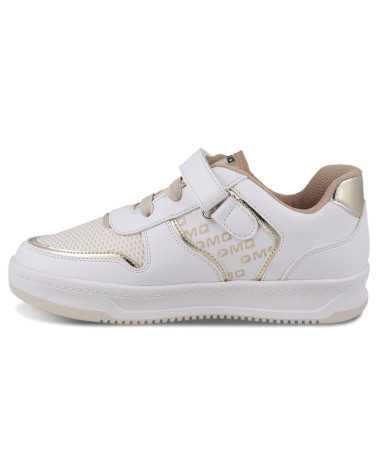 Tenis Casual Niña Dominiq 2973 Látigo velcro Detalle Dorado